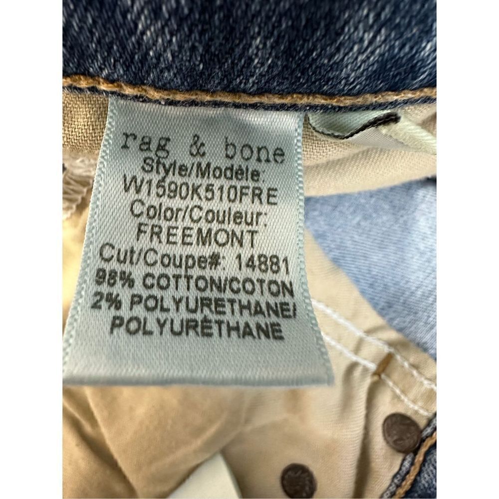 Rag & Bone women’s light wash jeans raw hem size 6/28. #17-0449 - Picture 4 of 6